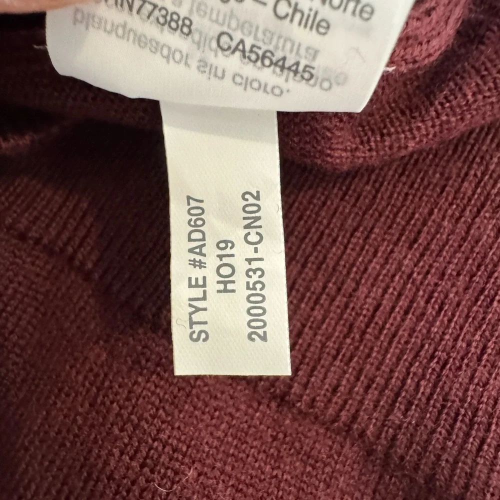J CREW Slim washable merino wool crewneck sweater Item AD607 Burgundy Size M NEW